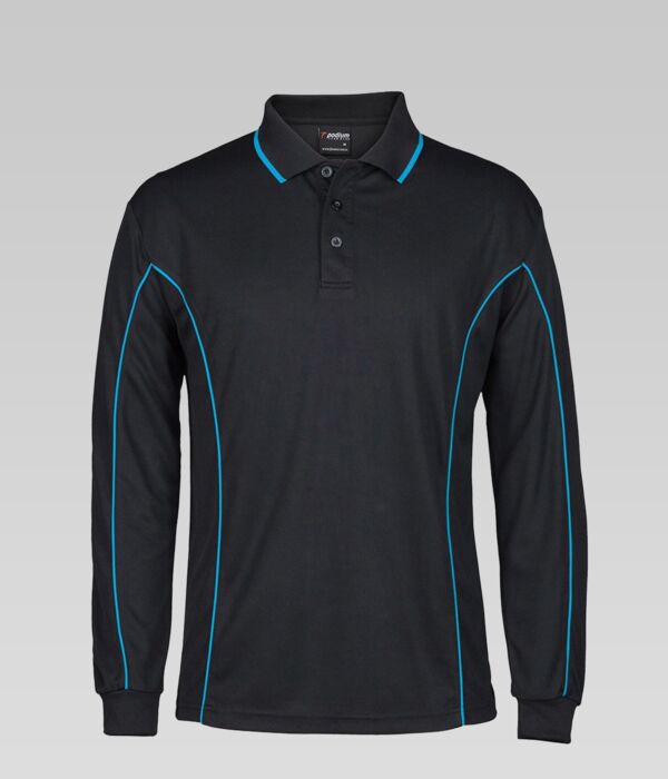 MENS PODIUM L/S PIPING POLO Thumbnail
